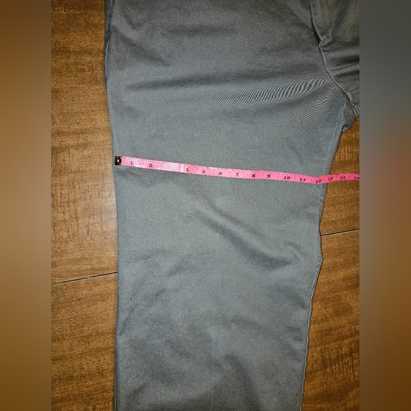 Men's Haggar Slacks Olive Khaki Green 42x34 Classic Fit Work To Weekend MJ1 - Picture 4 of 14